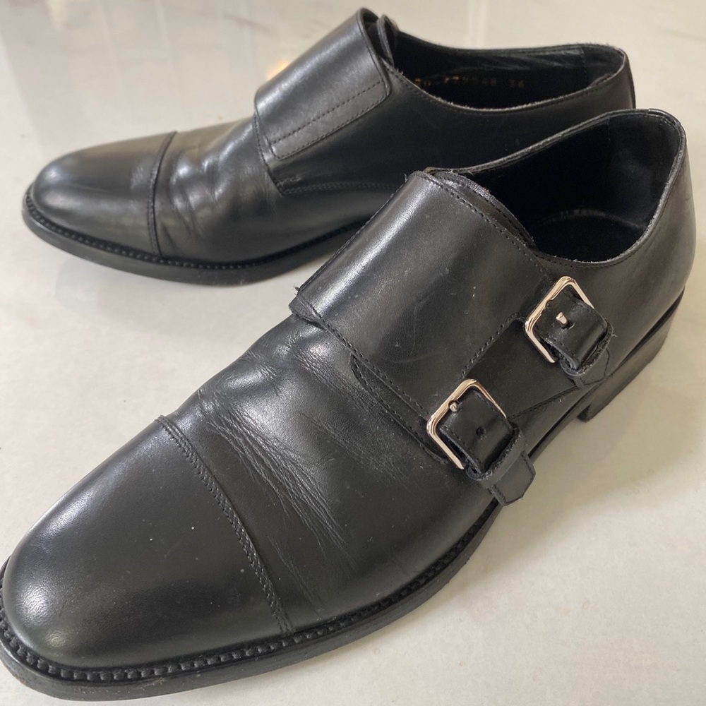SAINT LAURENT YSL BLACK LEATHER CLASSIC LOAFER